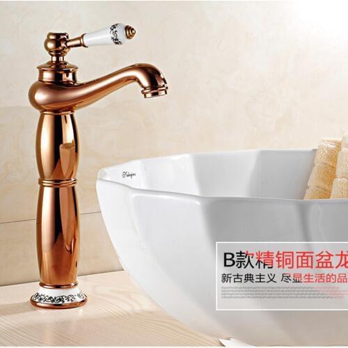 Vidric Deck Mounted Bathroom Faucet Mixers Chrome finish Brass Basin Sink Faucet Single Handle bath Hot and cold mixer taps
