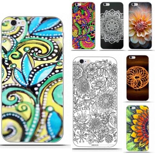 Wexoeq For Sony Xperia Z Z1 Z2 Z3 Z4 Z5 compact Mini Premium M2 M4 M5 T3 E3 E5 XA TPU Phone Painting Mandala Flower