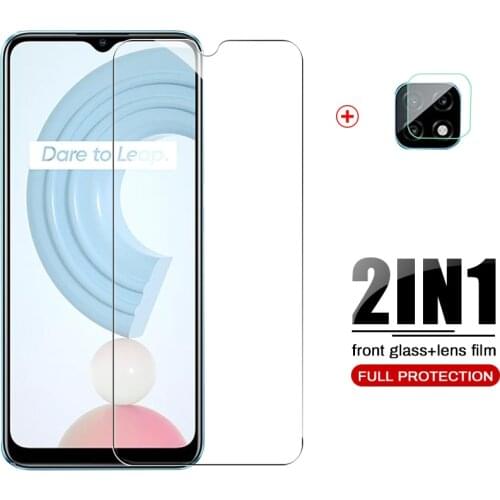For realmy c21 glass camera lens protective tempered glasses for oppo realme c21 c 21 6.5" anti-scratch screen protectors film