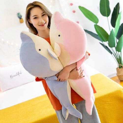 Zqswkl 70/90/110cm dolphin plush toy doll sleeping pillow girl cute long pillows lazy bed animal stuffed toys pillow hugs child