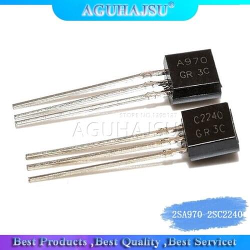 100pcs 2SA970 2SC2240 TO92 (50PCS* A970 +50PCS* C2240 ) TO-92 Bipolar Transistors - BJT NPN new and original
