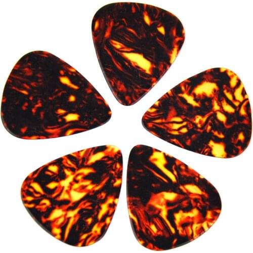 100pcs/lot Thin 0.46mm Celluloid Guitar Picks Plectrums Brown Turtle Tortoise