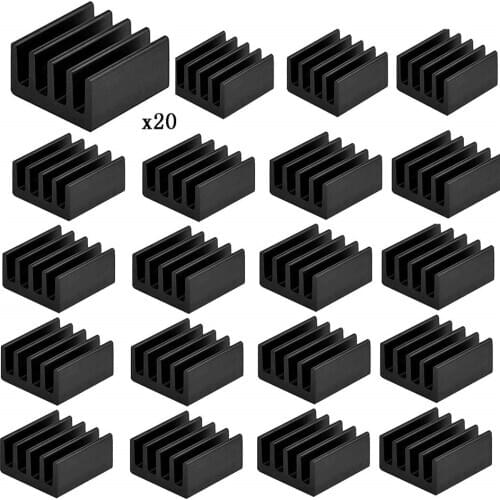 20pcs Aluminum Heat Sink Cooler Cooling Raspberry Pi Heatsink Kit for Computers Raspberry Pi Heatsink Dissipation