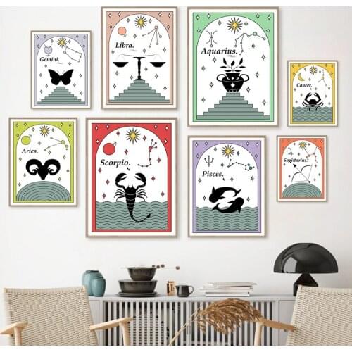 5D Diamond Painting Constellation Astrology Boho Tarot Diamond Mosaic Cross Stitch Kits Embroidery Full Kids Room Decoration