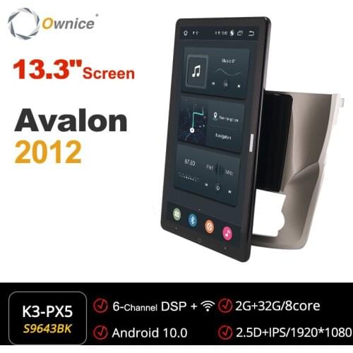 Ownice 13.3 Inch 1920*1080 Android for Toyota AVALON 2012 Car Radio Multimedia Video Audio GPS head Unit Auto Rotatable