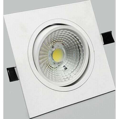 Free Shipping 10W Dimmable COB White Square LED Downlight Ceiling LED Lamp, High Power LED COB Square recessed Lamp 85-260V/AC