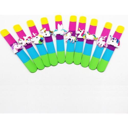 Colorful Bangle Kids Children Girl Boy Wristband Flexible Wrap Slap Bracelet Enfant Bangle Christmas New Year Gift Favors