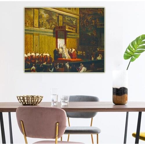 Citon Ingres《Pope Pius VII in the Sistine Chapel》Canvas Art Oil Painting Artwork Picture Background Wall Decor Home Decoration