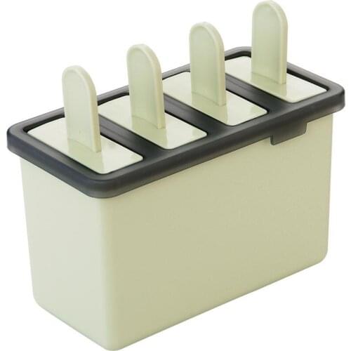 DIY 4 Grid Ice Cream Mold Popsicle Molds Frozen Ice Cube Tray Making Tool PP Kitchen Ice Cream Cooking Tool Supplies