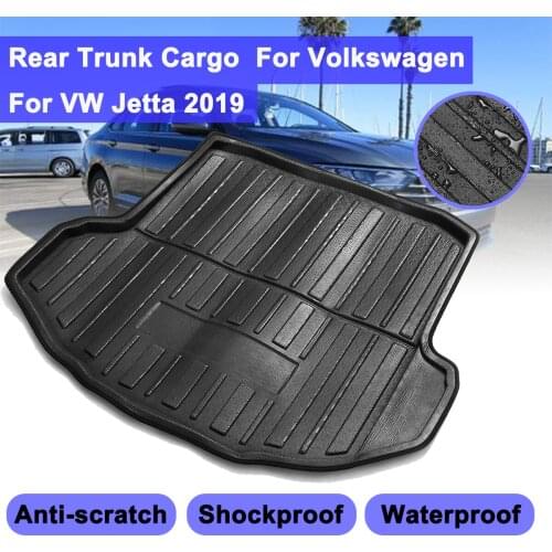 For VW Jetta 2019 Car Cargo Liner Boot For VolkswagenTray Rear Trunk Cover Matt Mat Floor Carpet Kick Pad Mat