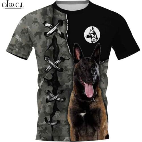 HX Newest Malinois Camo Unisex T-Shirt Men Streetwear 3D Print Harajuku Short Sleeve Casual Hip Hop Pullover Drop Shipping