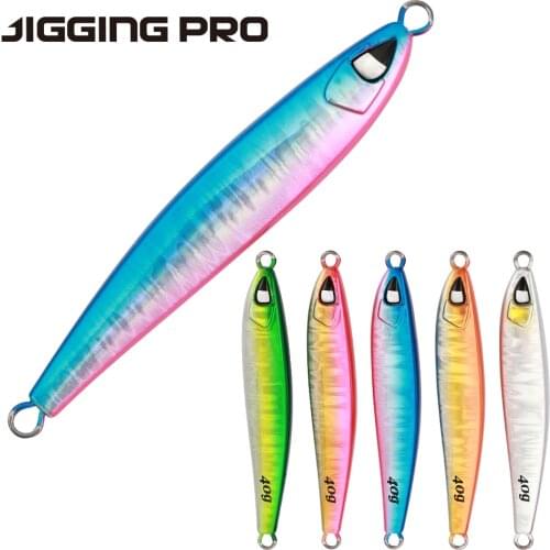 CASTFUN Metal Jigs Lure For Saltwater Fishing Lure Hard Bait Slow Jig 40g 60g 80g 100g Sea Fishing Artificial Bait Jigging Lure