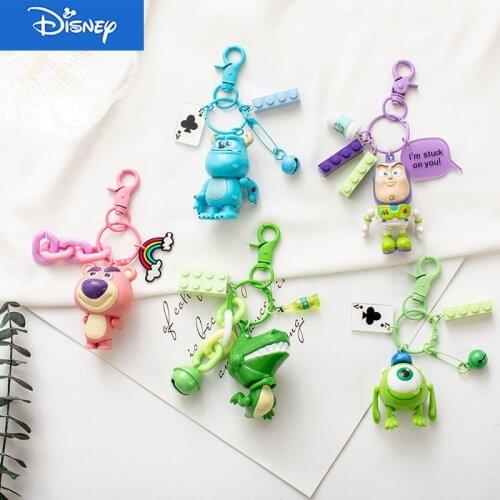 Disney Toy Story Woody Buzz Lightyear PVC Keychain Figure Doll Figures Toys