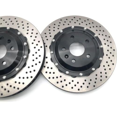 Jekit 355*32mm brake rotor with high performance aluminum black center hat for Golf 5 front wheel for 18 inches front wheel