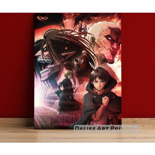 Canvas Anime Eren Jaeger Attack on Titan Pictures Home Decoration Paintings Poster HD Prints Wall Art Modular Living Room Framed