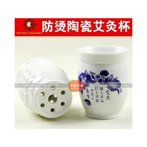 Ceramics Moxibustion tank/box Portable Moxa burner appliance free shipping