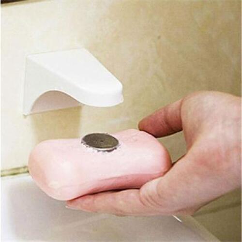 New Hot Home Bathroom Magnetic Soap Holder Container Dispenser Wall Attachment Adhesion Soap Dishes 7 Colors