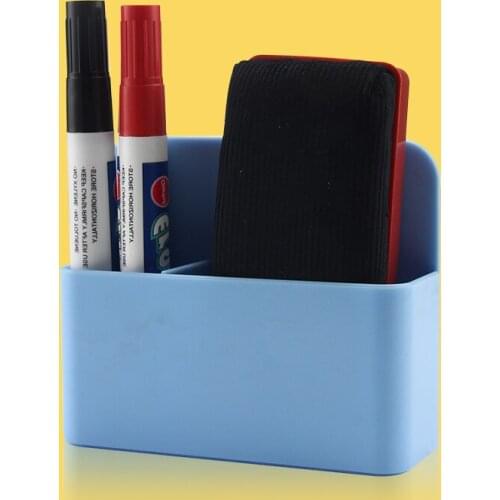Magnetic Fridge Storage Box Whiteboard Marker Pencil Pen Holder Organizer Storage Container Magnet Plastic Office School Supplie