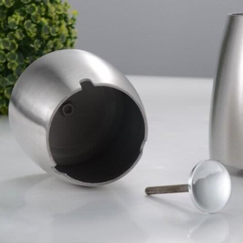 Ashtray Stainless Steel Windproof Unbreakable Modern Tabletop Ashtray Cigarette Ash Holder can CSV