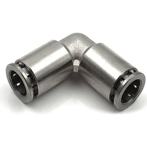 PV pneumatic quick connector copper nickel plated metal brass elbow 4 6 8 10 12mm air compressor hose high pressure connector