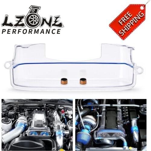 Transparent Gear Turbo Cam Pulley Timing Belt Clear Cover For 92-05 Toyota Supra 2JZ 2JZGTE Lexus 3.0L Non-VVTI JR6332
