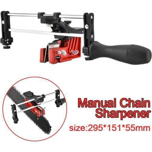 Manual Chain Sharpener Chainsaw Metal Bar Chain Filing Guide Grinding Tool for Lawn Mower