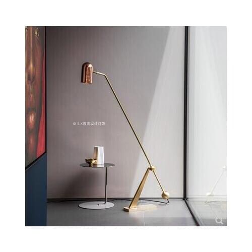 Fishing floor lamp led post-modern Nordic creative minimalist living room study bedroom bedside eye protection vertical table la