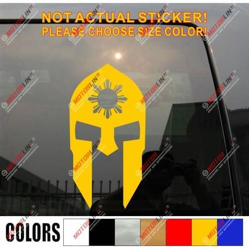 Sparta Molon Labe Spartan Flag Sun of Philippines Decal Sticker Car Vinyl