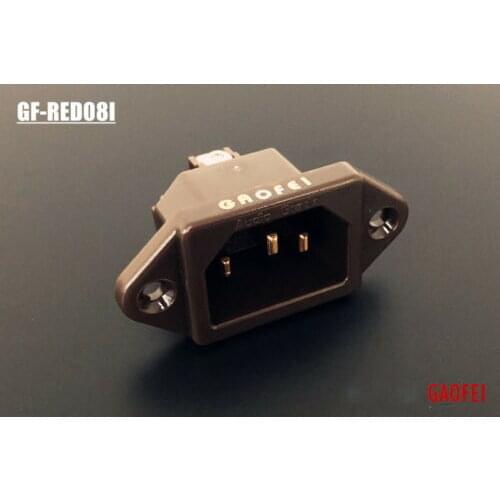 1pcs Copper GAOFEI GF-RED08I IEC AC input socket sound level