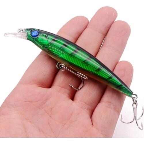 1PCS Laser MiNuo Fishing Lure 11CM 13G Pesca Hooks Fish Wobbler Tackle Crank Bait Artificial Hard Bait Swimbait Fishing Tackle