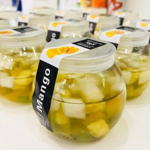 20pcs Creative spherical pudding cup transparent plastic planet cup chocolate mousse fruit yogurt bottle mini candy gift jar