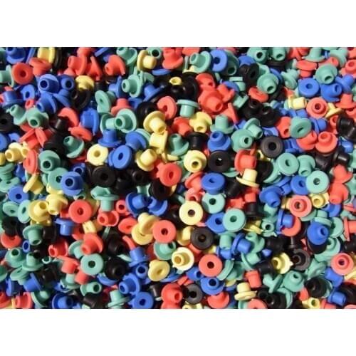 200pcs Tattoo Needles Ring holder T Type Needle Ring Pincushion Consumables colorful