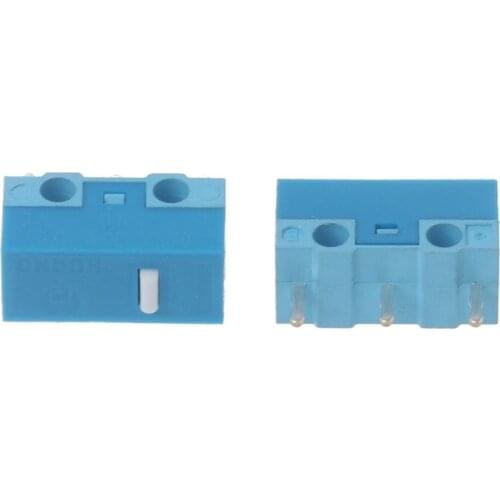 5Pcs Original HUANO White Dot Blue Shell 0.74N Mouse Micro Switch Silver Alloy Contacts 20 Millions Lifetime