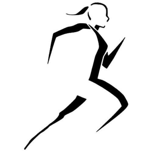 9.2*13CM Funny Girl Decal Running Jogging Triathlon Silhouette Car Sticker