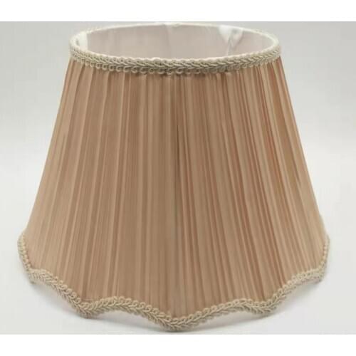 E27 nordic lamp shade for table lamp beige color Art Deco Fabric round lampshade modern style lamp shade cover for home decorati