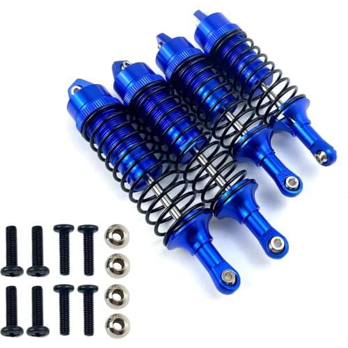 Aluminium Alloy Shock Absorber Assembled Full Metal Big Bore Shocks Front & Rear for Traxxas 727 1/10 Slash 4x4 RC Car Truck Acc