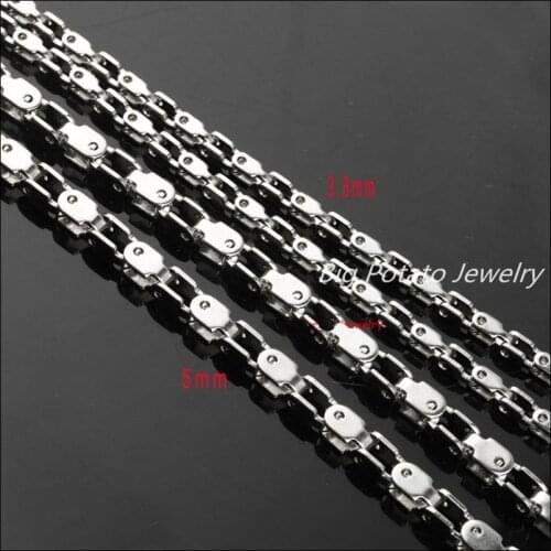 5/10Meter 316L Stainless Steel Silver Color Motorcycle Chain Mens Womens Necklaces High Quality Fashion DIY Biker Jewelry