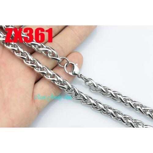 8mm stainless steel necklace fashion Flower basket chain Jewelry man fashion punk chains 10pcs ZX361