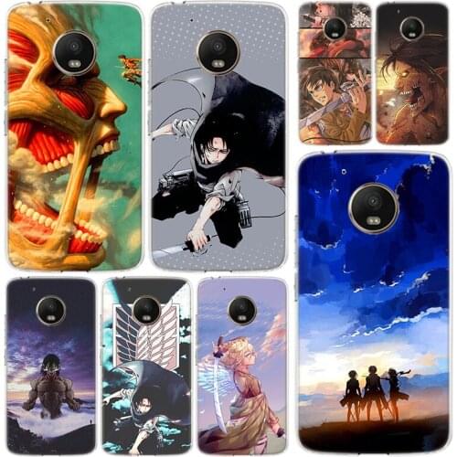 Attack on Titan MIKASA ARMIN Levi Phone Case Cover For Motorola Moto G9 G8 G7 G6 G5S E6 E5 Power Plus Play One Action Macro Visi
