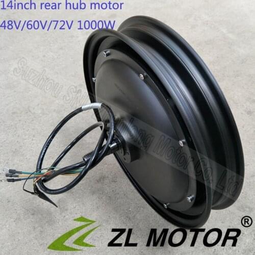 E-BIKE 14inch motor 48V 1000W brushless rear hub motor / 135mm fork size kit electric bike motor G-M078