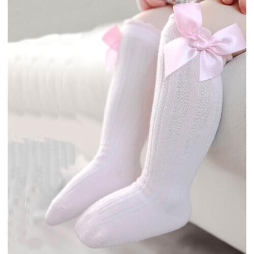 Newborn Baby Girls Legwarmers Summer Spring Mesh Leg Warm Kids Bow Knee Tube Lew Warmers Sokken Princess Infant Baby Infant