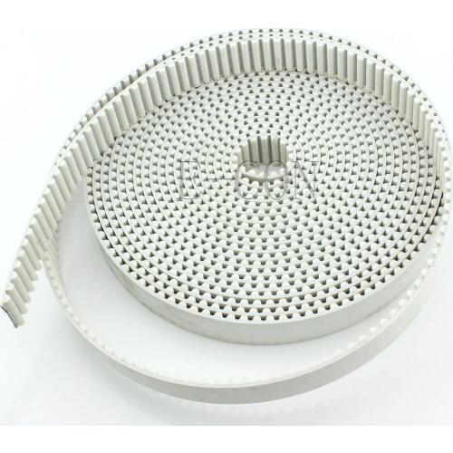 HTD8M Timing Belt Width 20mm White Prusa Mendel Steel cords Open End Cut to Length for HTD8M Timing Pulley Stepper Motor