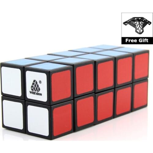 WitEden 2x2x5 Camouflage Magic Cube Professional Speed Puzzle 225 Cube Education Toys for Children Intellectual with Bracket