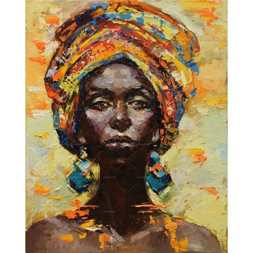Anvas Painting Wall Art Pictures prints Black woman on canvas no frame home decor Wall poster decoration for living room