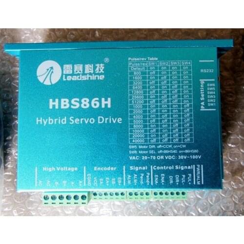 Leadshine HBS86H 2-phase Hybrid Servo Drive 30-90VDC 8.2A Peak For CNC Machine