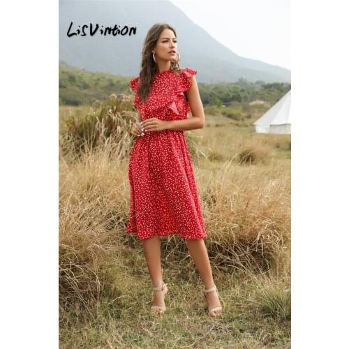 LisVintion Summer Polka Dot Dresses