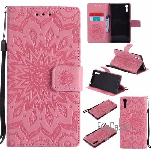 Fashion Embossed Case sFor fundas Sony Xperia XZ F8331 Case sFor coque Sony Xperia XZ Dual F8332 Cover Case 5.2" + Card Holders