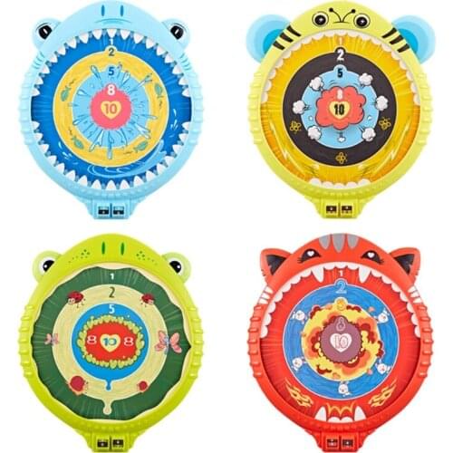 Cartoon Magnetic Dartboard Set Safety Dart Board with 3pcs Darts Family Game F1CB