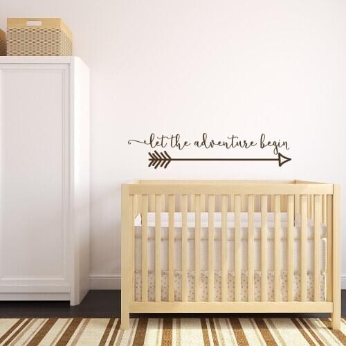 Arrow Wall Decal Vinyl Let The Adventure Begin Ideas Arrow Wall Decals for Nursery Baby Kids Room Decoration Wallpaper Z983