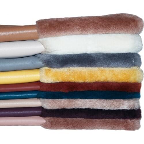 Genuine Sheepskin Fabric Real Sheep Skin With Premium Fleece Soft Warm Full Grain Leather Material For Clothes Shoe Gloves Hot